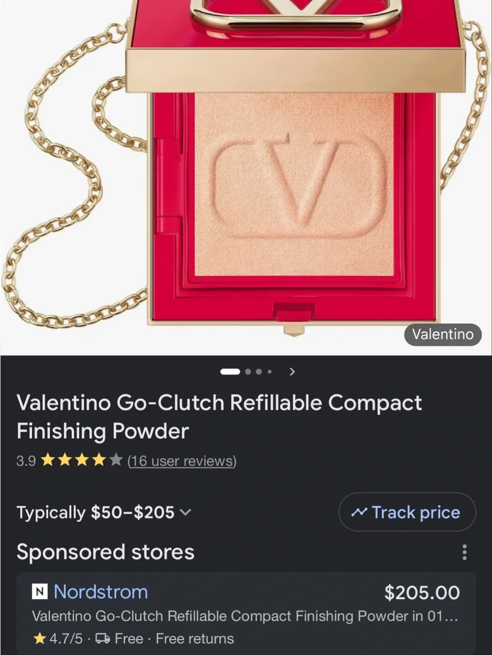 Valentino Red and Gold Go-Clutch Refillable Compact Finishing Powder